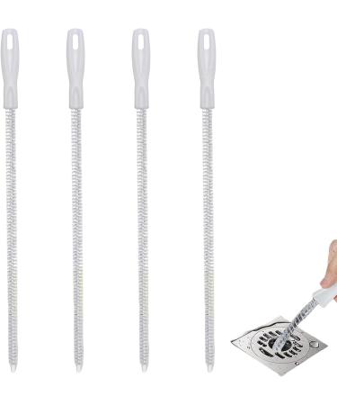 Long-handled Cleaning Brush - 4 Sink Hair Cleaning Brush Extra-long Drain Brush | Hangable Bendable 17.7 Inches Pipe Cleaner Brush For Toilet Clogged Drains (White) - Buy Online on GoSupps.com