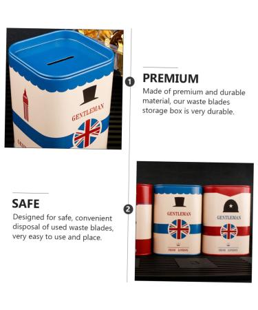 Frcolor 4-Piece Blade Recycling Box Set - Metal Storage Case for Razor Blades & Waste Disposal | Eco-Friendly Savings Pots - Buy Online on GoSupps.com