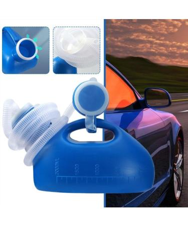 Portable Male Car Urinal 2000ml Large Capacity Reusable Bottles Urinal Travel Mobile Pee Night Camping Potty with Pot Lid Blue 1pcs - Buy Online on GoSupps.com