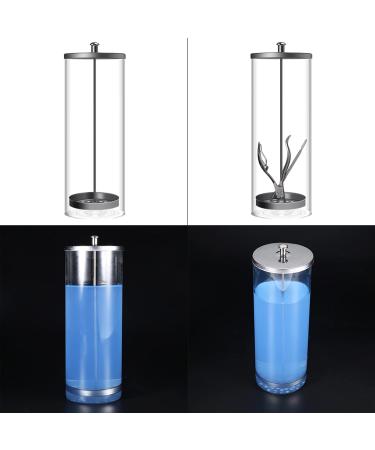 2 Types Disinfection Jar Glass Sterilization Container Sanitizer Glass Manicure Tools for Salon Hairdresser(9 inches) - Buy Online on GoSupps.com
