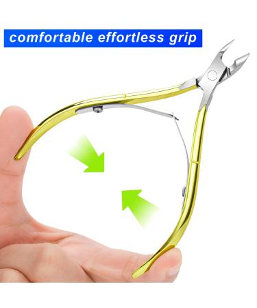 4 Pack Stainless Steel Cuticle Nippers - Professional Manicure & Pedicure Tools for Home/Spa/Salon - Gold Finish - Buy Online on GoSupps.com