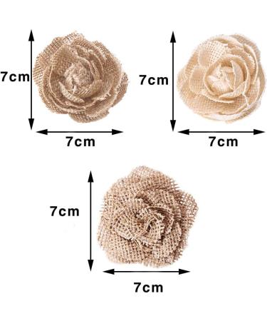 CCINEE Assorted Handmade Burlap Rose Flowers for Wedding & Crafts - Pack of 18 - Buy Online on GoSupps.com