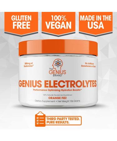 Genius Electrolyte Powder - Orange Flavor | 30 Servings | Hydration & Recovery - Buy Online on GoSupps.com