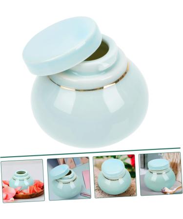minkissy Storage Bottle Cans Food Container Food Storage Jar Mini Jars Loose Tea Jar Powder Jar Pot Containers Candle Ceramic Mini Cream Jar Ceramics Travel Cosmetic Powder Can 6x5.5cm Blue - Buy Online on GoSupps.com