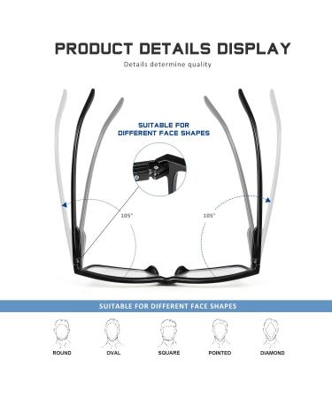 5 Pack Reading Glasses for Men & Women - Blue Light Blocking UV Filter Anti Eyestrain Eyeglasses (1.50x) - Perfect for Computer Use - Buy Online on GoSupps.com