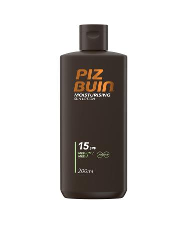 Piz Buin Moisturising Sun Lotion SPF 15 200ml 200 ml (Pack of 1) SPF15 - Buy Online on GoSupps.com