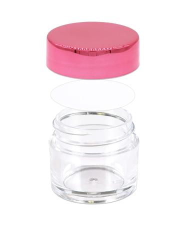 Beauticom 7g Thick Wall Clear Acrylic Jars - Leak Proof for Cosmetics & Beauty | 72 Pieces with Metallic Rose Pink Gold Lids - Buy Online on GoSupps.com
