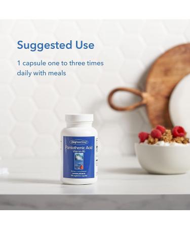 Pantothenic Acid (Vitamin B5) - 90 Vegetarian Capsules - Supports Cellular Energy & Adrenals - Allergy Research Group - Buy Online on GoSupps.com