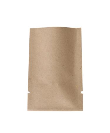 QQ Studio 100 PCS Metallic Mylar Foil Open Top Sealable Bags (6x9cm (2.3x3.5)  100x Kraft) 6x9cm (2.3x3.5) 100x Kraft