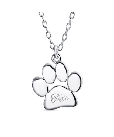 Initialee alphabet a-z petite dog cat pet kitten puppy paw pod paw paws paw chain animal jewelry for women teen polished rose yellow gold plates .925 sterling silver adaptable silver engrave