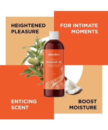 Tropical Sensual Massage Oil for Couples - Romantic and Moisturizing Body Oil with Natural Aromatic Oils - Perfect Romantic Gift for Her and Him - Buy Online on GoSupps.com