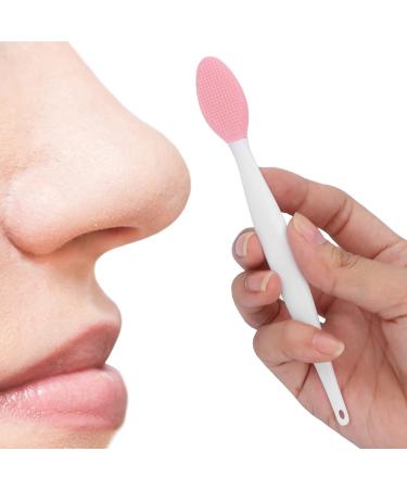 Silicone Nose & Lip Exfoliating Brush for Deep Cleansing and Blackhead Removal - Pink - Buy Online on GoSupps.com
