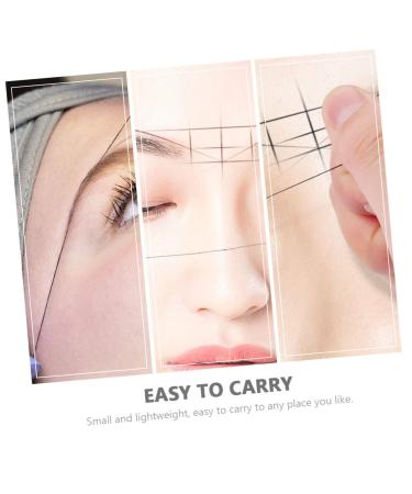 2pcs Ink Pattern Embroidery Thread Ruler Eyebrow Tattoos Tool Makeup Tool Draw a Line Micro Edge 7.5x4.5cm Brown - Buy Online on GoSupps.com