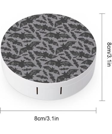 New Halloween Bats Round Case For Contact Lens Kit Storage Box with Mirror Printed - Buy Online on GoSupps.com