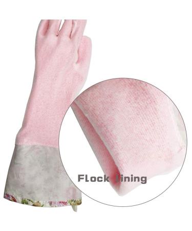 KINGFINGER Large Purple Rubber Latex Gloves | Waterproof Long Cuff & Flock Lining | 2 Pairs for Household Cleaning - International Shipping Available - Buy Online on GoSupps.com