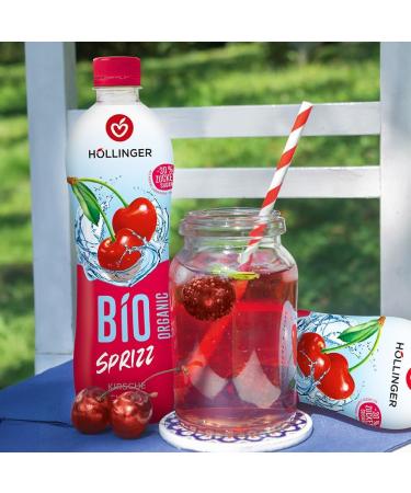 H LLINGER Bio Spritz Kirsche Boisson P tillante V g talienne Sans Sucre Ajout Bouteille PET 500ml Saveur Cerise (Lot de 6) Pack of 6 - Buy Online on GoSupps.com