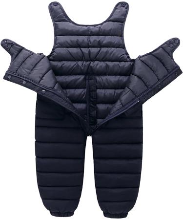Panegy Kids Winter Bib Snowsuit | Water-Resistant Insulated Snow Pants | 3-4 Years Navy Blue - Buy Online on GoSupps.com
