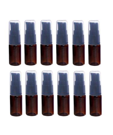 12Pcs 10ml/0.34oz Brown Lotion Pump Bottle with Black Press Pump Head Empty Refillable Makeup Cosmetic Toiletries Liquid Container Dispenser for Emulsion Body Wash Shampoo - Buy Online on GoSupps.com