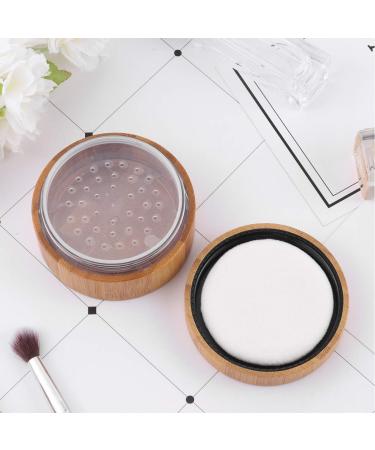 Healifty Talcum Powder Puff Powder Box with Puff Bamboo Eco Friendly Powder Puff for Baby Women - Buy Online on GoSupps.com