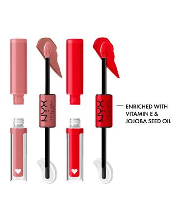 NYX Shine Loud Liquid Lipstick Duo - Cash Flow & Rebel In Red - Buy Online on GoSupps.com