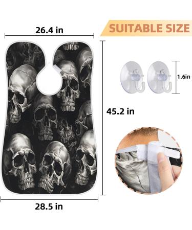 Skull Beard Bib Apron | Halloween Beard Hair Catcher for Men | Perfect Gift for Father's Day Anniversaries & Christmas | Includes 2 Suction Cups - Buy Online on GoSupps.com