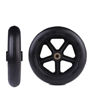 Wheelchair Wheels Wheelchair Front Castor Wheelchair Wheel Replacement Wheelchair Front Wheel 8 inch Wheelchair Accessories 1 pair Non-inflatable Wheels for Manual Wheelchairs