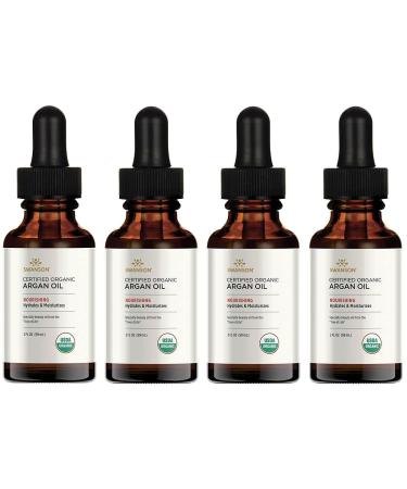 Swanson Certified Organic Argan Oil 2 fl Ounce (59 ml) Liquid (4 Pack) 2 Fl Oz (Pack of 4)