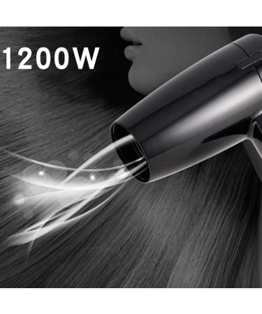 Professional Folding Hairdryer 1200W Powerful Hair Dryer Portable Travel Fast Drying Hair Hotels Hairdryer Lightweight Quiet Blow Dryer Overheat Protection Suitable for Families and Hotels White small - Buy Online on GoSupps.com