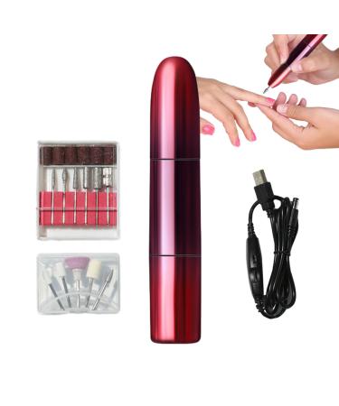 Nail Grinder - Electric Nail Drill Kit | Toenail Grinder for Thick Toenails Human | Cordless Professional Electric Nail File with 11 Drill Bits | Portable Acrylic Toenail Sander for Thick Nails Edge