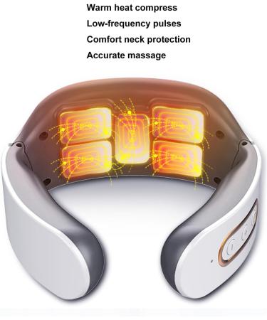 Qcwwy Neck Massager - Intelligent Cervical Massage Device with 8 Intensity Levels | Multifunctional & Electric Neck Protection for Ultimate Relaxation - Buy Online on GoSupps.com