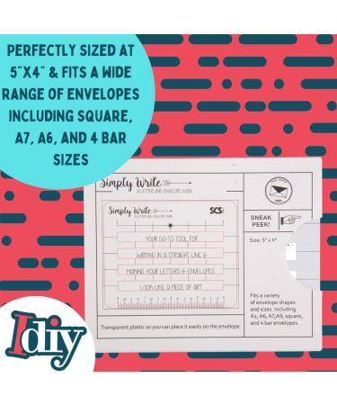 Lettering Envelope Addressing Stencil - Perfect Ruler Guide for Straight Addressing (1 Pack) - Buy Online on GoSupps.com