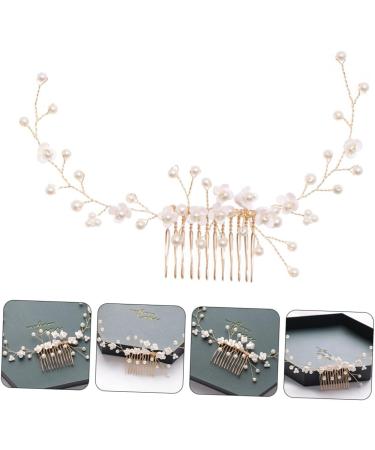 DOITOOL Bridal Hair Comb Wedding Headpieces Wedding Hair Accessories Wedding Decoration Pearl Headdress Wedding Hair Comb Bridal Headpieces Tiara Bride Decorate White To Weave Resin - Buy Online on GoSupps.com