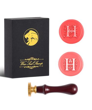 iTERYOU 2Pcs Letter H Wax Seal Stamp with Gift Box  A to Z Series Wax Stamp  Letter H Wax Seal Stamp Kit for Thanksgiving