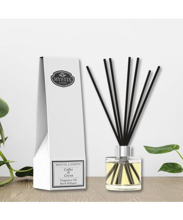 London Coffee & Cocoa Fragrance Oil Reed Diffuser 200ml - Best Aroma for Home Kitchen Living Room & Bathroom | Perfect Gift | Refillable - Buy Online on GoSupps.com