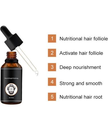 Dyceittdia 2PCs Beard Oil for Men - Natural Beard Care & Moisturizing Essential Oils (30ml x 2) - Buy Online on GoSupps.com