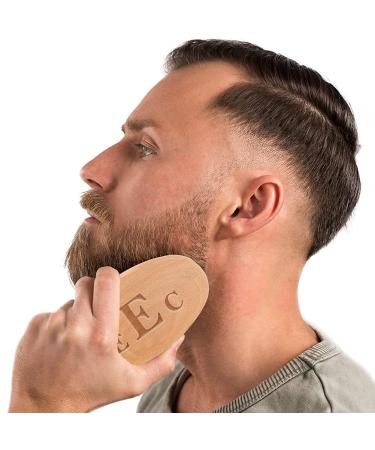 Personalized beard brush for men husband dad grandfather gripped out of solid wood with solid bristles to tame and soften your beard for a healthier and softer beard