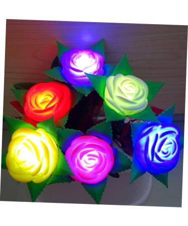 LIFKICH 6pcs Silk Roses Valentines Day Gift Romantic Candles Artificial Rose Never Withered Rose Red Home Decor Wishing Bottle Rose Gifts Eternal Rose Lamp Blue Gifts Led Blue Rose Blue 40X10X10cm - Buy Online on GoSupps.com