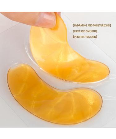 KAIQIKAIXI Gold Gel Under Eye Patches - 10 Pairs with Hyaluronic Acid & Collagen for Dark Circles Puffiness & Wrinkles - Buy Online on GoSupps.com