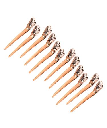 12pcs Rose Gold Hair Clips Hairpin Set - Salon Clamp Grips for Hairdressers | Durable Duckbill Hair Accessories - Buy Online on GoSupps.com