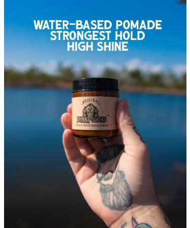 Johnny Slicks Rugged Strong Hold Water Based Hair Pomade - 4oz - Promotes Healthy Hair Growth and Hydrates Dry Skin - Men's Grooming Essential - Buy Online on GoSupps.com