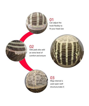 Natural Ombre Short Hair Wig for Women - Blonde & Brown Full Wig | Stylish Ladies Wig with Net - Buy Online on GoSupps.com