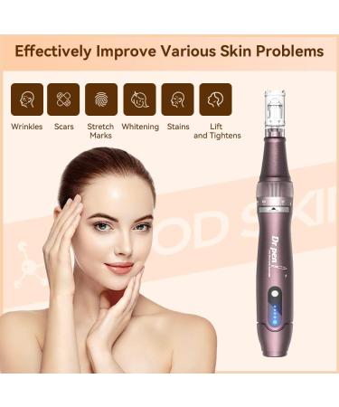 Dr.Pen A10 Professional Wireless Microneedling Pen + 20 Cartridges | Adjustable Micro Needle Pen for Skin Care | Microneedle Machine EM4801KIT-UK Purple - Buy Online on GoSupps.com