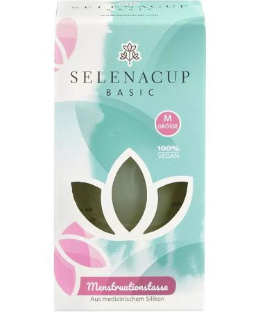 Selenacare Menstrual Cup Basic | Sustainable Medical Silicone Period Cup (Size M 26ml) with Cotton Storage Bag - Eco-Friendly Turquoise - Buy Online on GoSupps.com