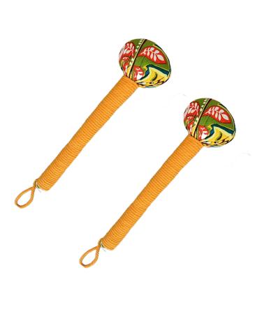 Generically Back Knock Massage Tool Handmade Mugwort Massage Hammer Meridian Massage Hammer Herbal Fillings Handheld Manual Massager Tapping Acuppoints to Reduce Fatigue For Whole Body 2 x Random color selection