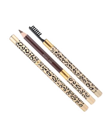 Luxshiny Crayon Sourcils Double T te L opard 5 Caf Clair Lot de 2 Maquillage Professionnel Pinceau Int gr Texture Douce et Naturelle pour Usage Personnel et Professionnel