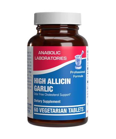 High Allicin Odorless Garlic Pills - Clinical Formula Allicin Supplement for Heart and Immune Support - Vegetarian Non-GMO & Made in The USA in cGMP Facilities - 60 Servings