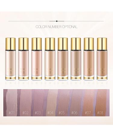 IOIUSKKU 30ml Face Foundation Full Coverage Pores Concealer Waterproof Long Lasting Lightening Travel Cosmetics Makeup for Gifts Type 5 - Buy Online on GoSupps.com
