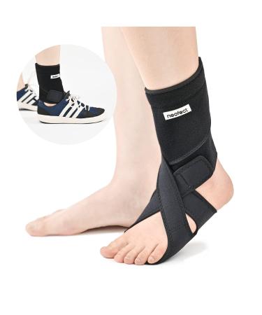 NEOFECT Drop Foot Brace Black Left AFO Foot Drop Brace for Walking, Drop Foot Brace with Shoes, Stroke Recovery Equipment, Foot Drop Brace for Sleeping, Adjustable Ankle Brace