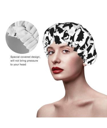 Cats Waterproof Reusable Shower Cap for Women - Double Layered PEVA Lining Hair Cap - Elastic and Colorful Design - Buy Online on GoSupps.com