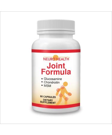 Joint Formula with Glucosamine Chondroitin and MSM 60 Capsules (1 Bottle) Turmeric/Joint Support Supplement for Bones Back Knees Hands/Used for Cartilage & Joint Support 1 Count (Pack of 60)